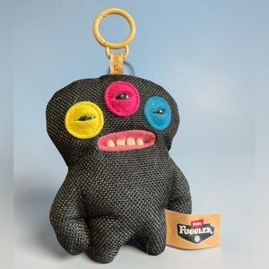 Rare ZURU Fuggler 3 Eye Plush Keychain Funny Ugly Monster NWT